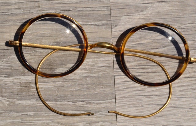The Lansdale: Antique 18 Karat French Made Reading Glasses with 2x  magnification