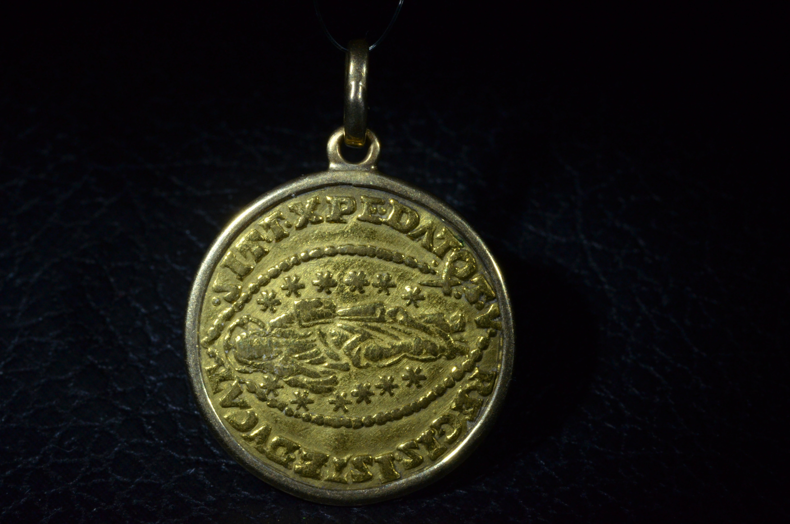 Ancient Medieval Italian Gold Coin Pendant