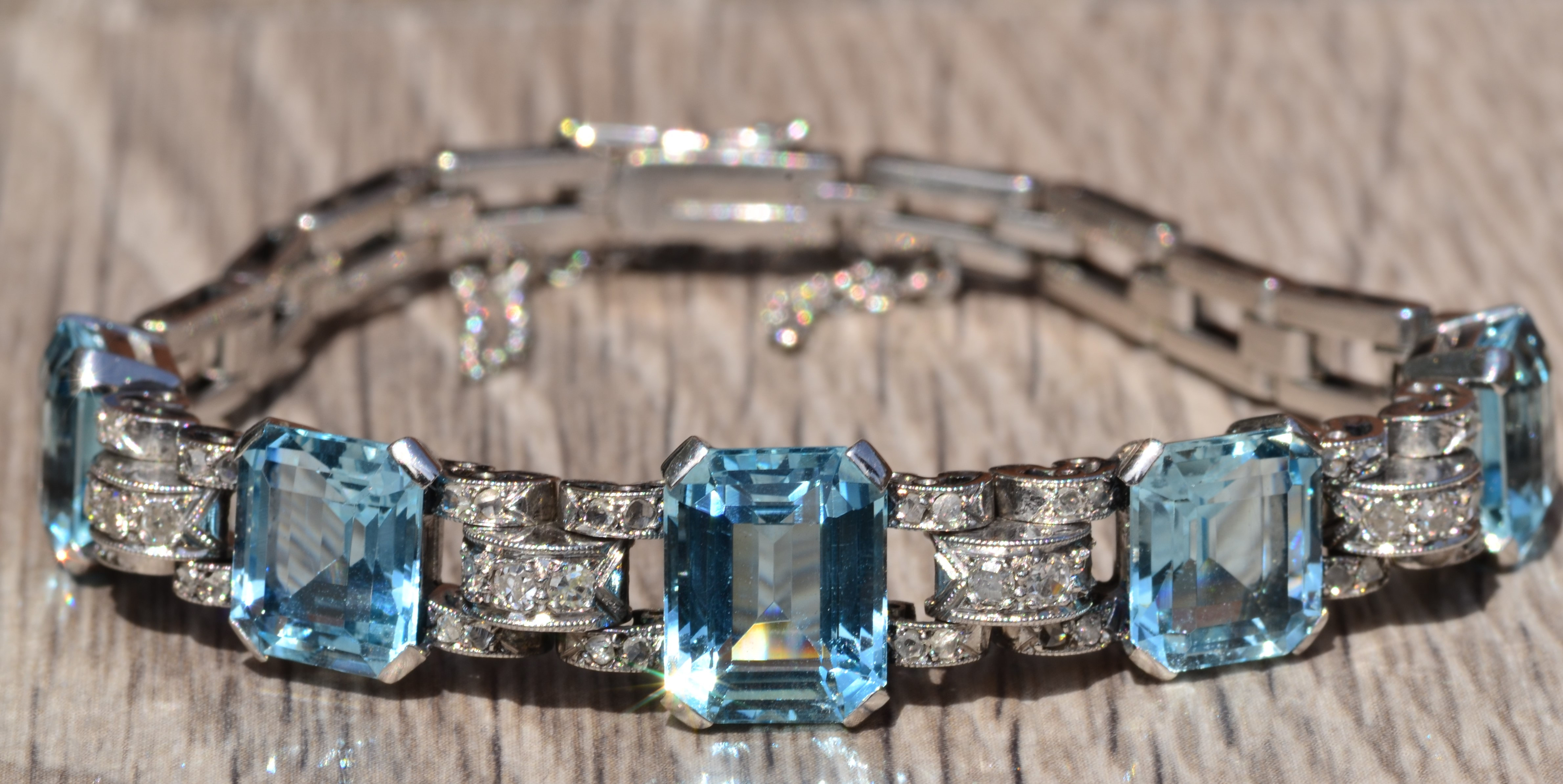 Buy Natural Aquamarine Bracelet, Gemstone Bracelets, 925 Sterling Silver,  Oval Cut Stone, March Birthstone Bracelet, Christmas Gift for Her Online in  India - Etsy