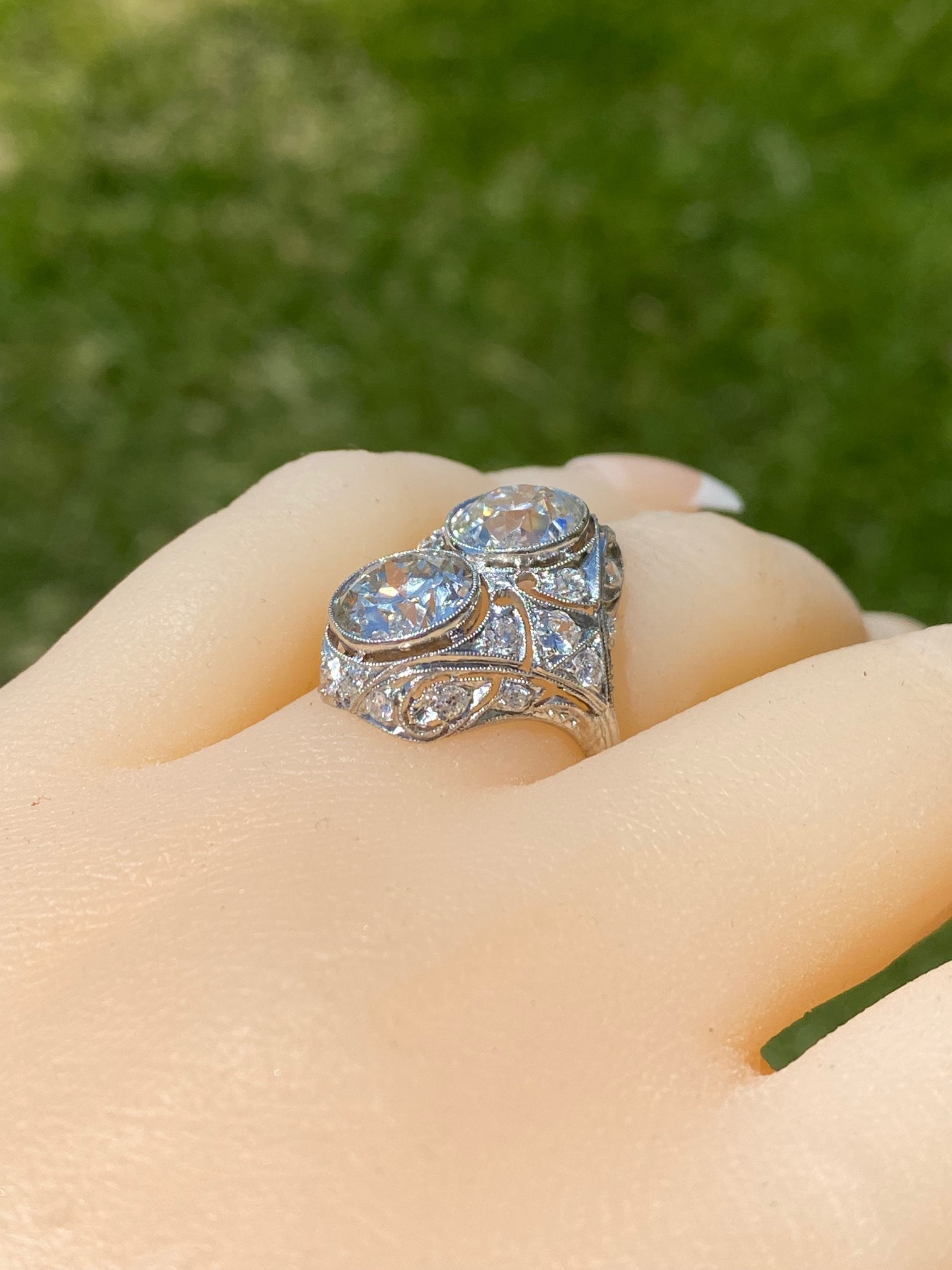 Elan Two-Finger Diamond Ring