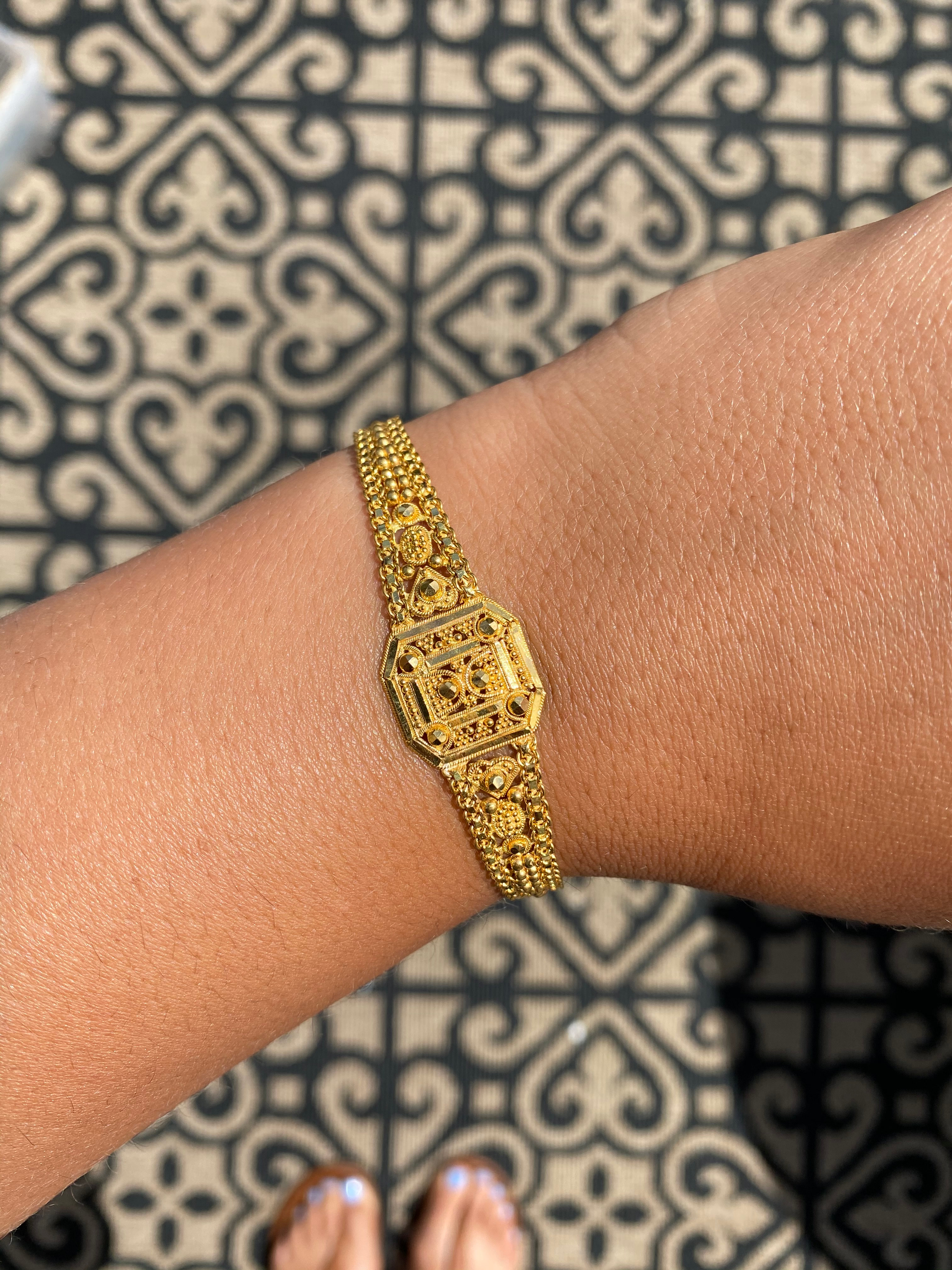 Buy Vintage Antique Solid 22 Carat Gold Bracelet Bangle Rajasthan India Bb  Ecl Online in India - Etsy
