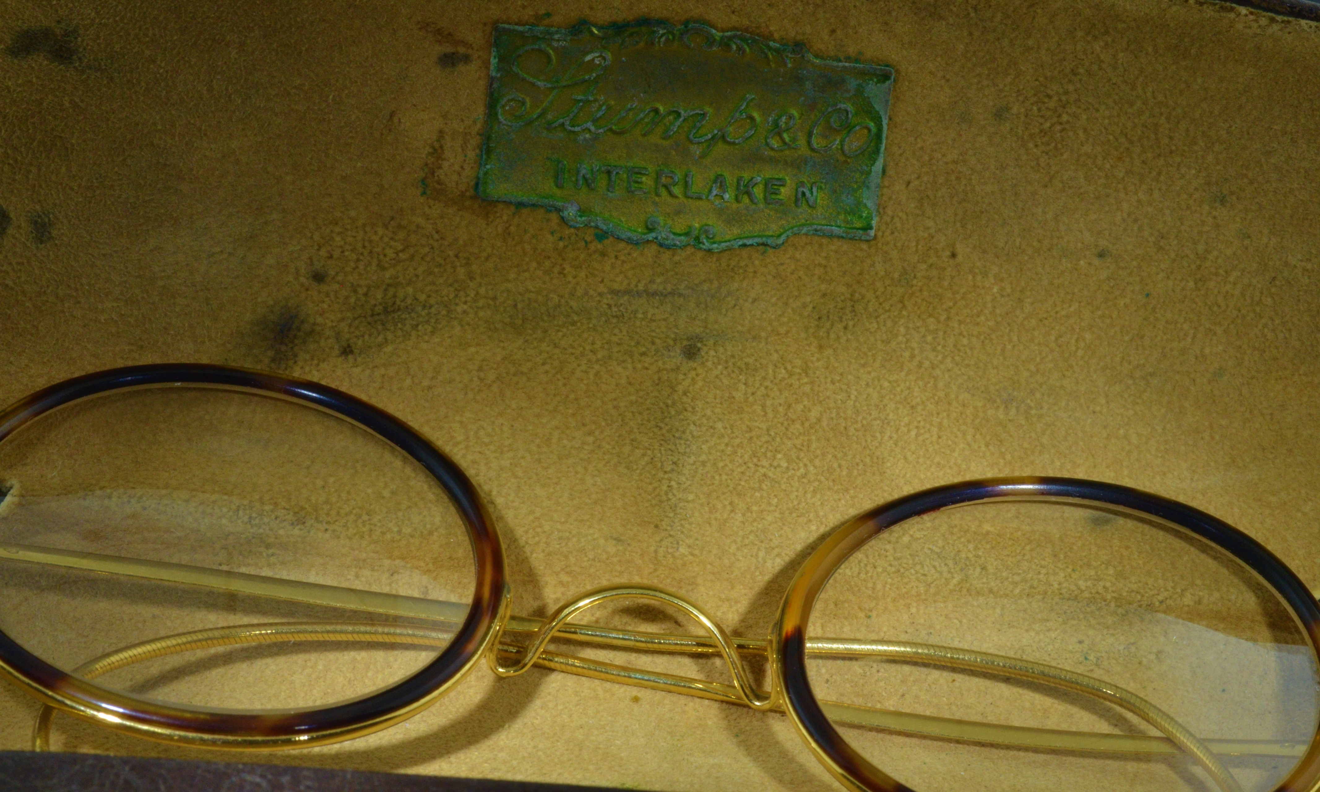 The Lansdale: Antique 18 Karat French Made Reading Glasses with 2x 